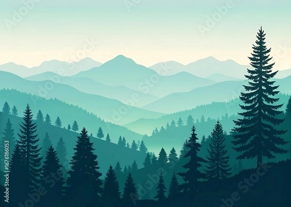 Obraz Simple Gradient Background in Nature Inspired Tones