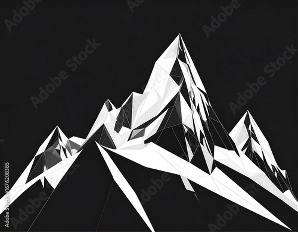 Fototapeta Abstract geometric mountain range