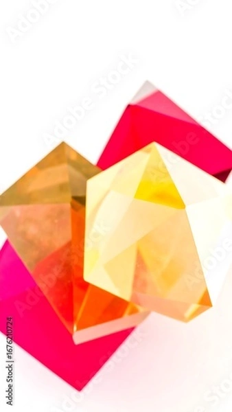 Fototapeta Abstract geometric shapes in vibrant colors (7)