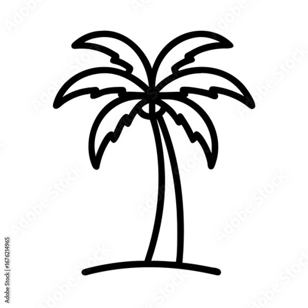Fototapeta palm tree vector illustration
