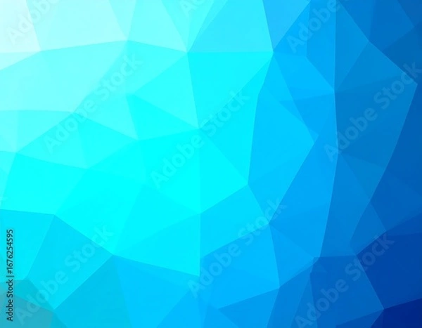 Fototapeta Abstract polygon background in blue and white