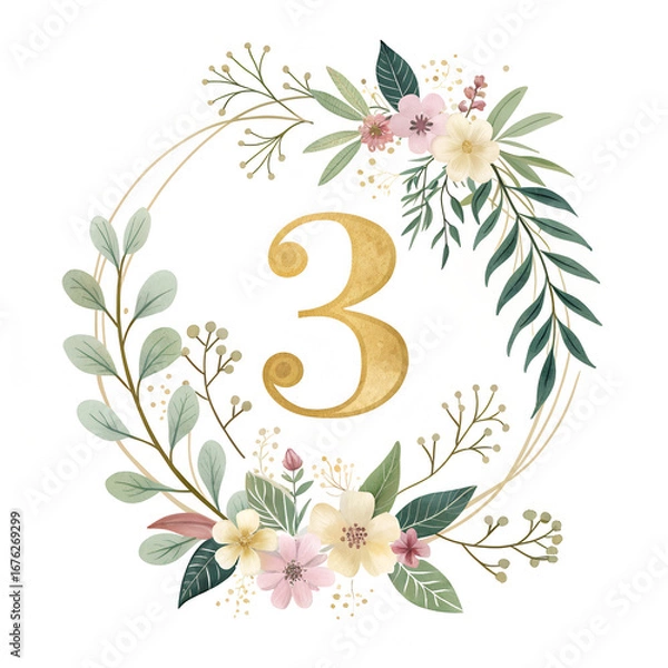 Obraz abstract floral background number three 3
