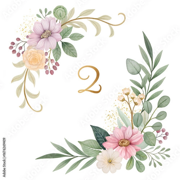 Obraz abstract floral background number 2 two 