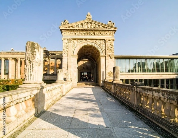 Fototapeta Ancient-style museum entrance