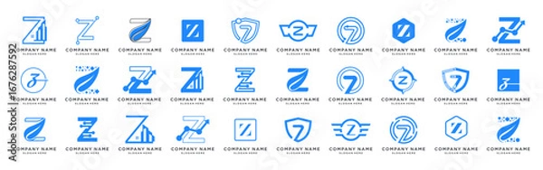Fototapeta Letter Z logo design template bundle set