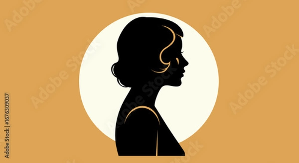 Obraz Retro Minimal Character Silhouettes Vector Collection