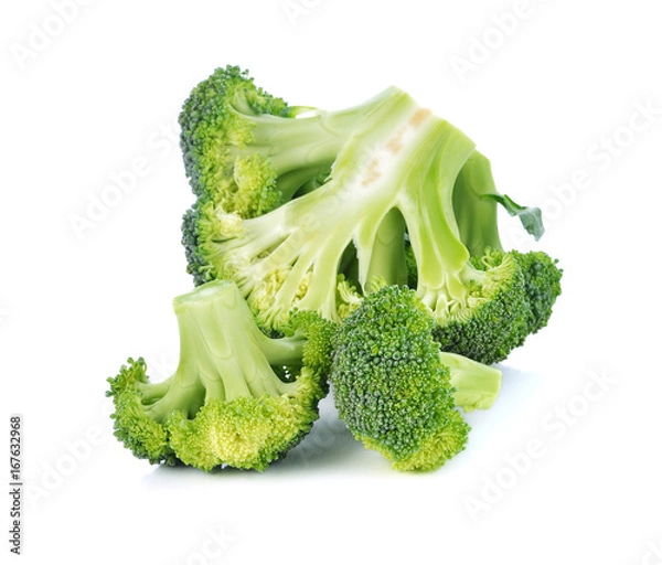 Obraz Broccoli isolated on a white background
