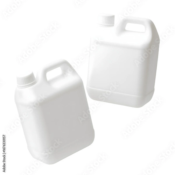 Obraz Plastic Jerrycans Isolated on White Background