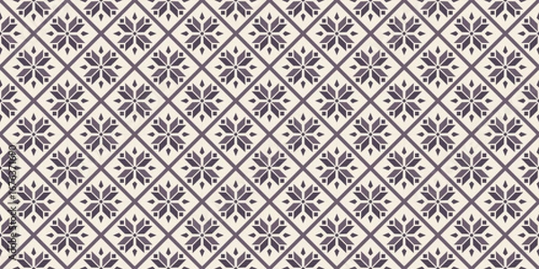 Obraz Seamless Geometric Floral Tile Pattern Background