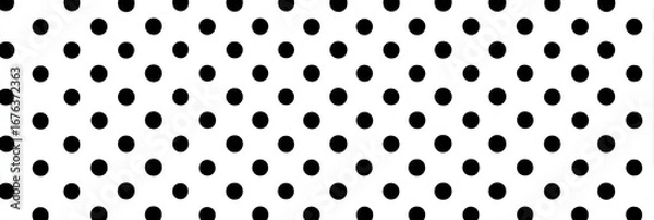 Obraz Simple black and white polka dots repeating pattern