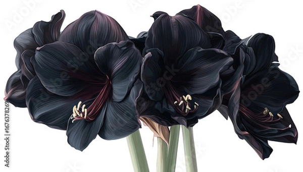 Obraz Dark, elegant amaryllis blossoms (1)