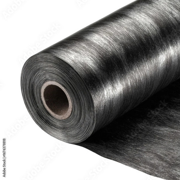Obraz Rolled-up dark gray material