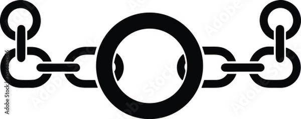 Obraz Prison chain vector icon.eps