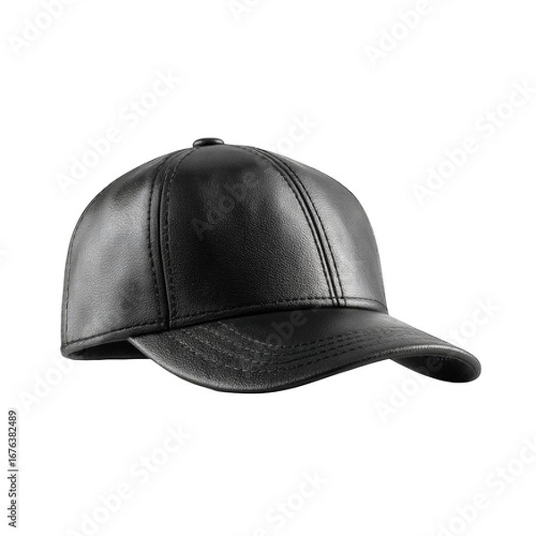 Obraz Black leather baseball cap (4)