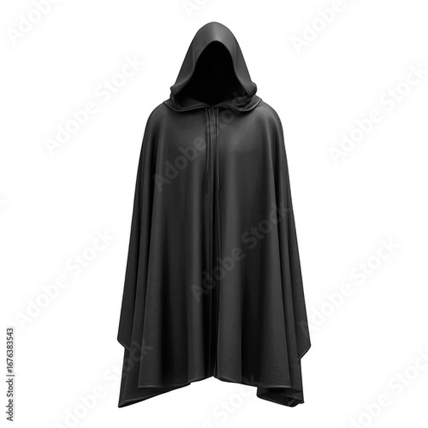Obraz Dark hooded cloak,  3D model