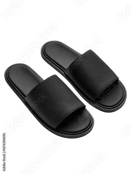 Obraz Pair of black slip-on sandals (1)