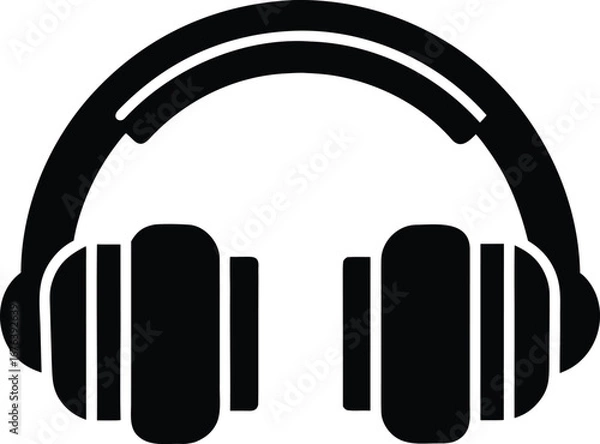 Obraz Noise cancelling headphone vector icon.