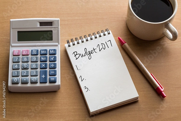 Fototapeta list iof budget 2017- conceptual image