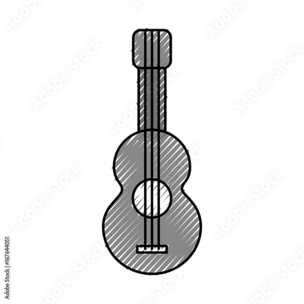 Fototapeta acoustic guitar isolated icon vector illustration design