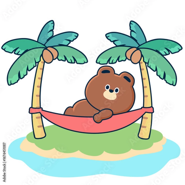 Obraz ハンモックで寝る_01