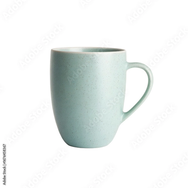 Obraz Speckled Light Green Ceramic Mug on White Background