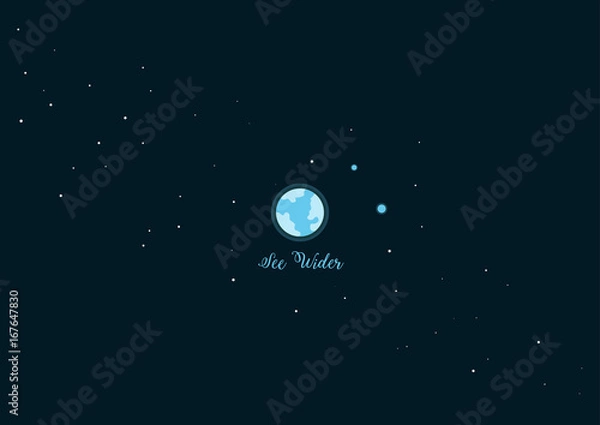 Obraz Vector Planet Earth See Wider Simple Abstract Background