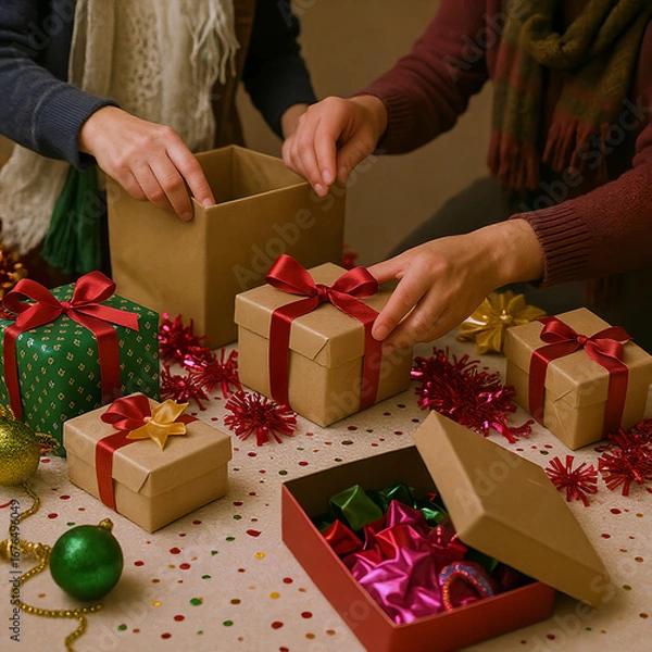 Obraz christmas gift boxes