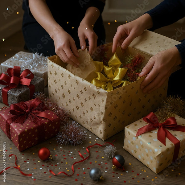 Obraz christmas gift boxes