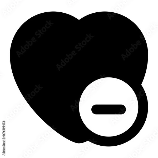 Obraz Remove from wishlist icon with line style