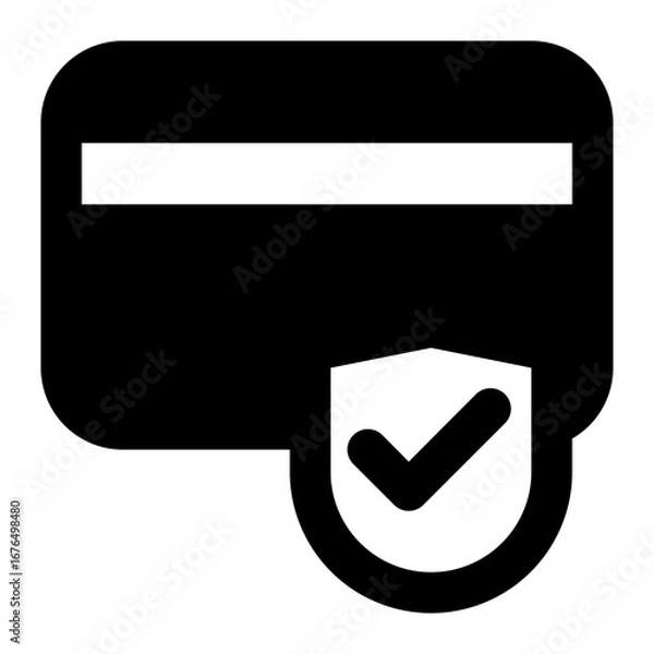 Obraz Secure checkout icon with line style