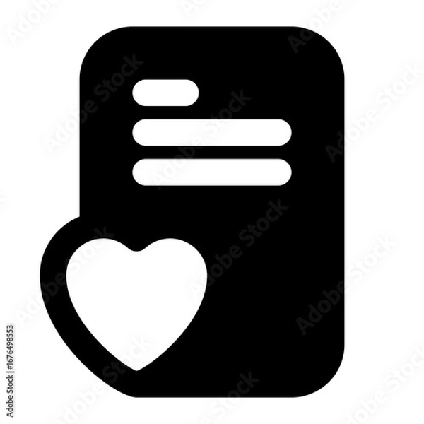 Obraz Wishlist icon with line style