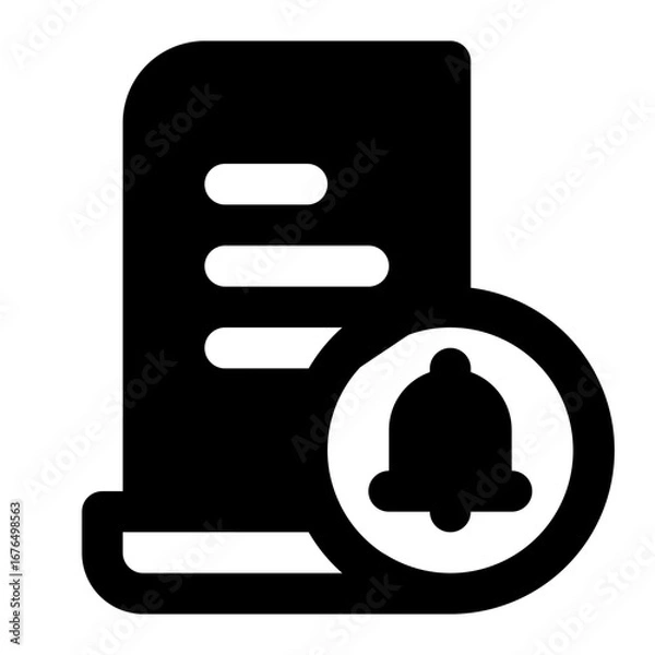 Obraz Notifications icon with solid style