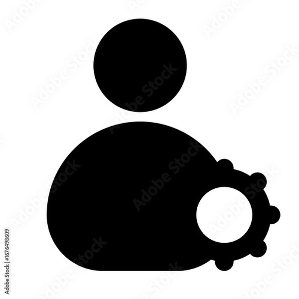 Obraz Account settings icon with line style