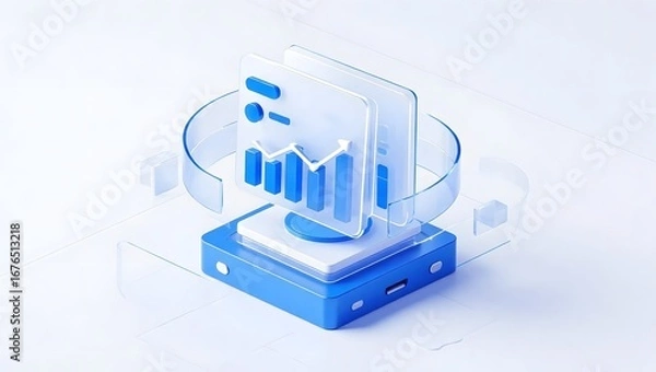 Fototapeta Data analysis technology icon