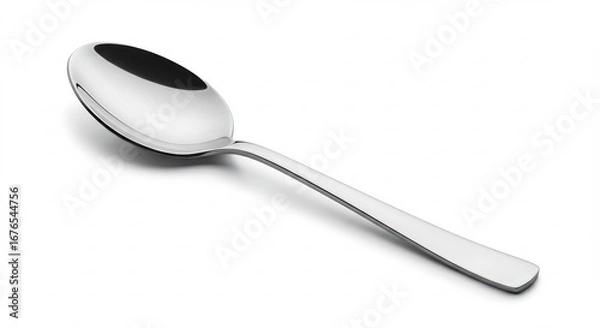 Obraz 光輝く上品なスプーン シンプルデザイン 高級感漂う金属光沢. AI Generated