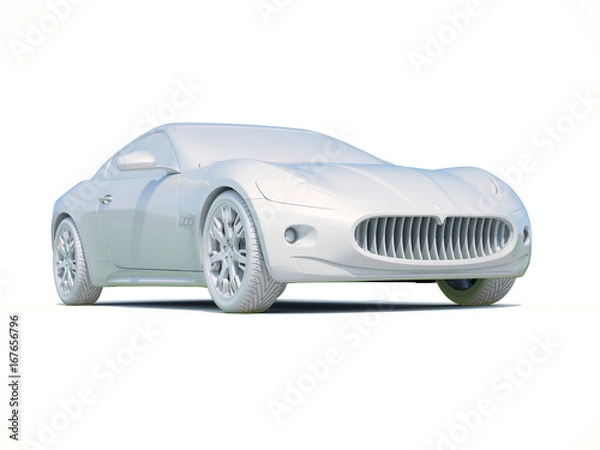 Fototapeta 3d Car White Blank Template