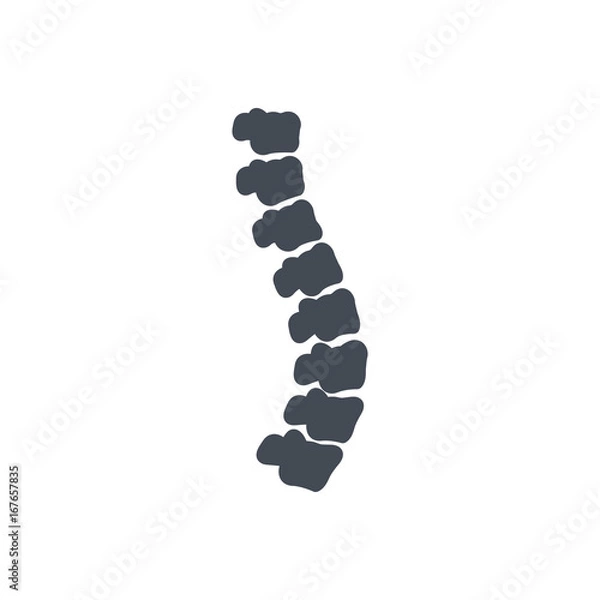 Obraz Bones silhouette icon spine back