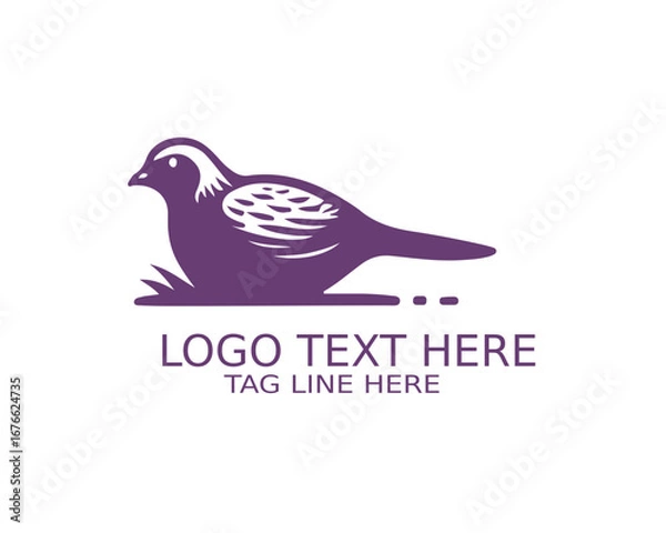 Fototapeta Quail Logo Design Vector