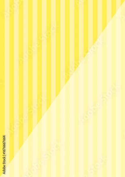 Obraz 縦の背景　ストライプと半分透かし　黄色