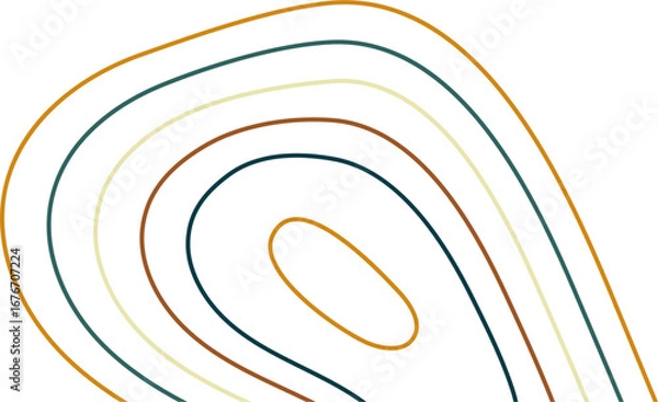 Obraz Abstract topographic shapes set contour lines