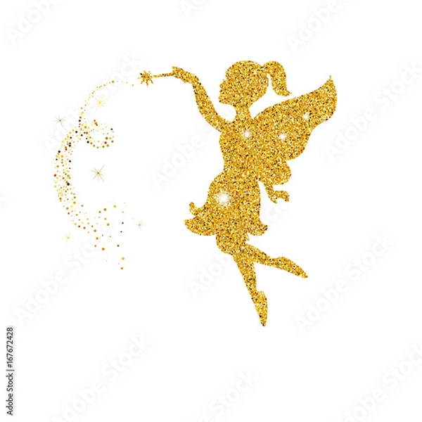 Fototapeta Magical fairy with dust glitters