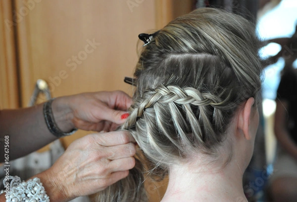 Fototapeta Hochzeitsfrisur