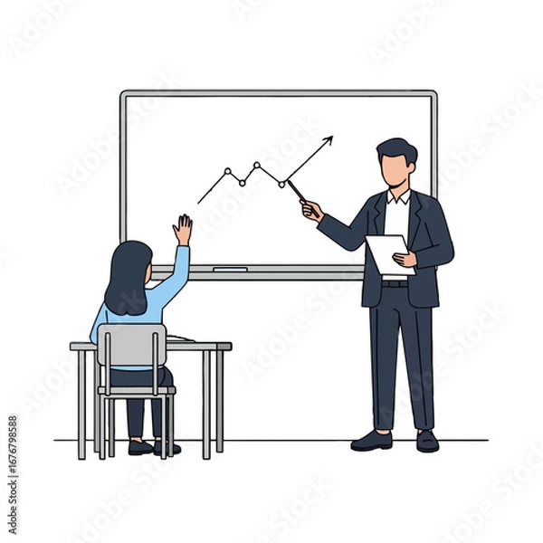 Obraz Teacher Explaining Lesson in Classroom