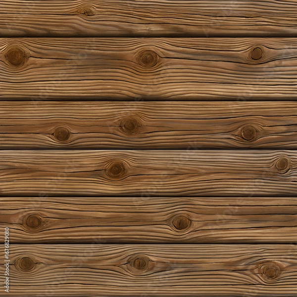 Fototapeta Seamless Wood Texture Background Rustic Brown Wooden Plank Grain