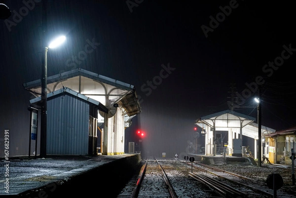 Obraz 秘境芸備線備後落合駅