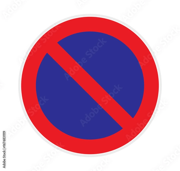 Obraz stationnement interdit logo panneau