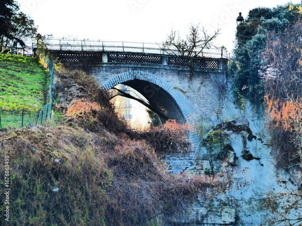 Obraz Pont arche parc hiver promenade