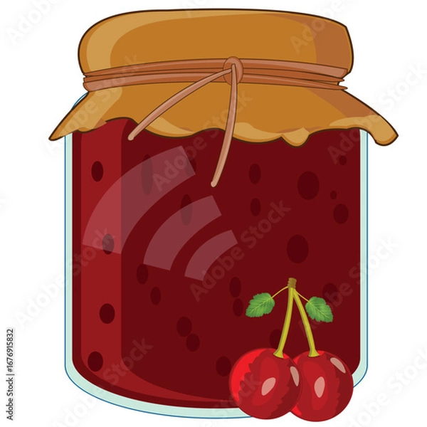 Fototapeta jam from cherry.eps