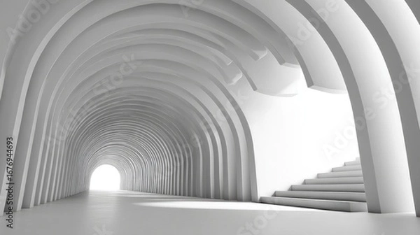 Obraz Abstract White Tunnel