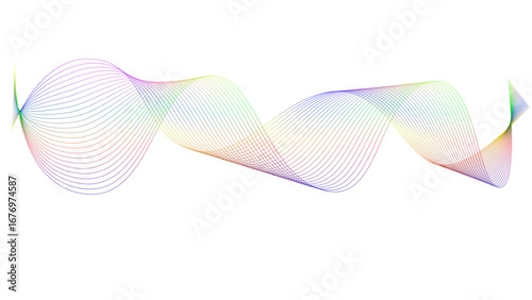 Obraz abstract colorful wave